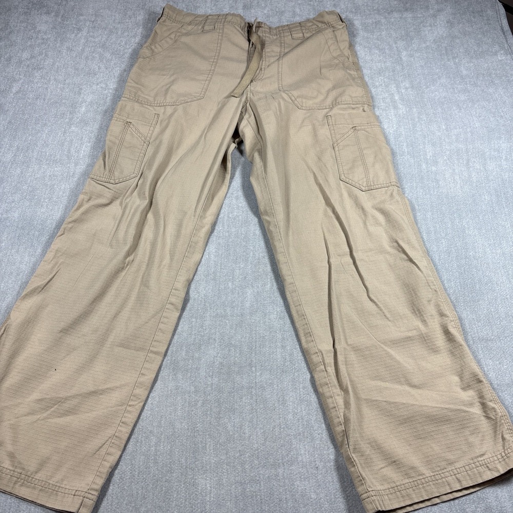 Carhartt Khaki Cargo Work Pants Tactical Ripstop Cotton Utility Trousers Mens M